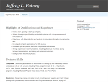 Tablet Screenshot of jeffreyputney.com